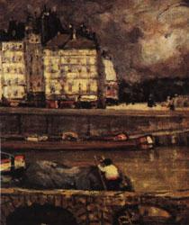 James Wilson Morrice The Left Branch of the Seine before the Place Dauphine china oil painting image